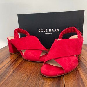 Cole Haan Anastasia City Slingback Sandal, Barbados Cherry, New, 9.5